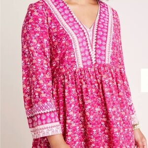 Anthropologie Maeve Isabel Embroidered Tunic